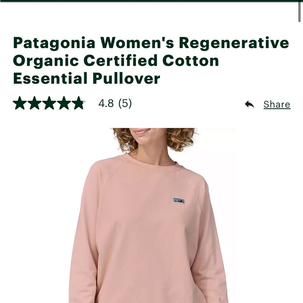 Patagonia Women's Regenerative Organic Certified Cotton Essential Pullover